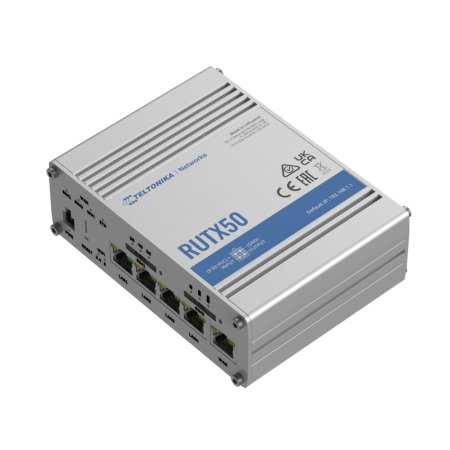 (kuva varten) Teltonika RUTX50 | Industrial router | 5G, Wi-Fi 5, Dual SIM, 5x RJ45 1000Mb/s