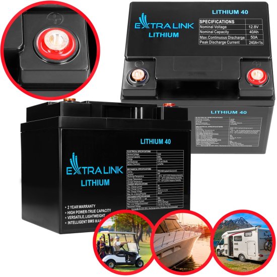 (image for) Extralink LiFePO4 40AH | Accumulator | 12.8V, BMS