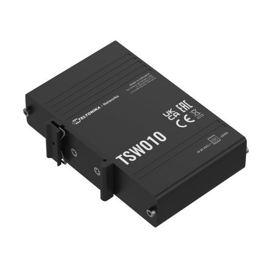 (kuva varten) Teltonika TSW010 | Switch | 5x RJ45 100Mb/s, Passive PoE, IP30, DIN - Sulje napsauttamalla kuva