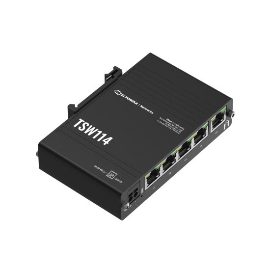 (kuva varten) Teltonika TSW114 | Switch | 5x RJ45 1000Mb/s, DIN rail