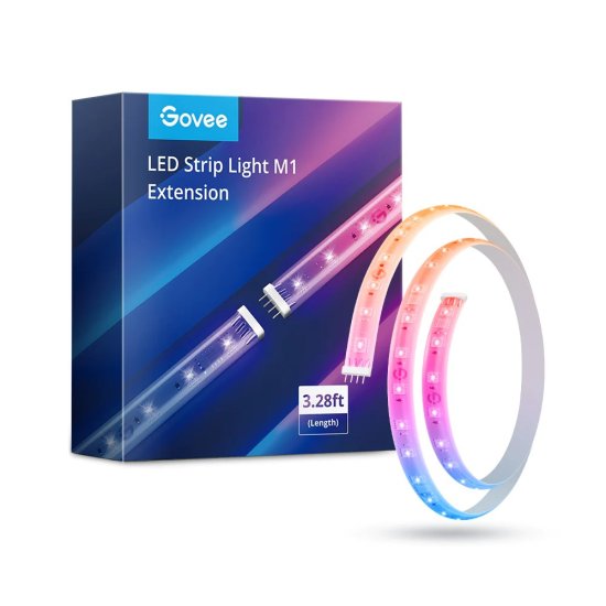 (kuva varten) Govee H100E LED Strip Light M1 Extension 1m | LED strip extension | RGBIC, Matter compatible