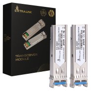 (image for) Extralink SFP 1.25G 2-pack | SFP Module | 1,25Gbps, LC/UPC, 1310nm, 20km, single mode, DOM