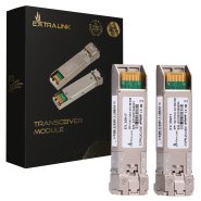 Extralink SFP+ 10G 2-pack | SFP+ Module | 10Gbps, LC/UPC, 1310nm, 2km, single mode, DOM