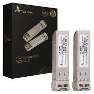 Extralink SFP+ 10G 1310nm 2-pack | SFP+ Module | Single mode, LC, 10km, dedicated for HP/ARUBA