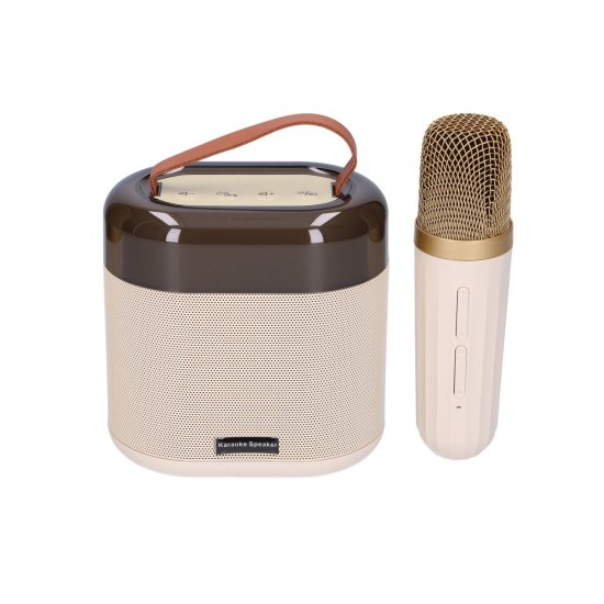 (kuva varten) EXTRALINK KIDS KARAOKE LED SPEAKER 1 MICROPHONE WHITE - Sulje napsauttamalla kuva