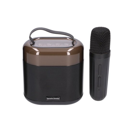 (kuva varten) EXTRALINK KIDS KARAOKE LED SPEAKER 1 MICROPHONE BLACK - Sulje napsauttamalla kuva