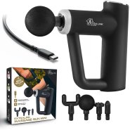 Extralink Massage Gun Mini Black | Massage Gun | 4 interchangeable tips