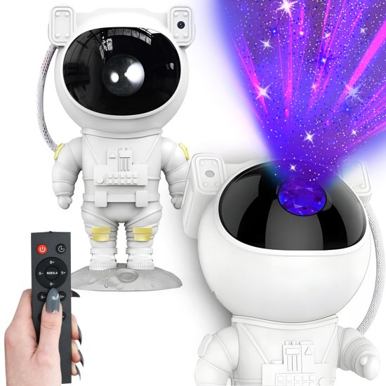 (kuva varten) Starry Sky Projector Galaxy Projector | Night lamp, projector | for children, in the shape of an astronaut - Sulje napsauttamalla kuva