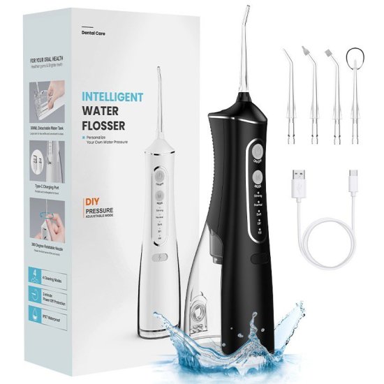 (kuva varten) EXTRALINK BEAUTY SMARTLIFE INTELLIGENT WATER FLOSSER L8 BLACK - Sulje napsauttamalla kuva