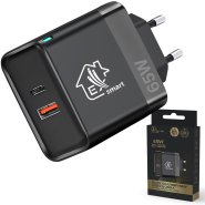 Extralink Smart Life Fast Charger 65W GaN | Charger | USB-C, USB-A