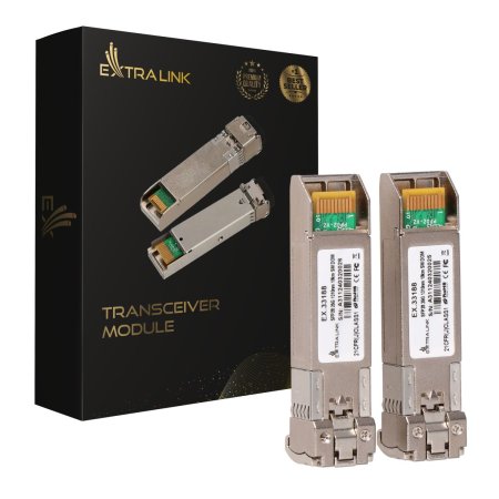 (kuva varten) Extralink SFP28 25G 2-Pack | SFP28 Module | 25Gbps, LC/UPC Duplex, 1310nm, 10km, single mode, DOM