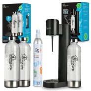 EXTRALINK SMART LIFE FAMILIJNY ZESTAW SATURATOR HYDROSPARK BLACK SJ-191B + 3xBUTELKA 1L + CYLINDER CO2 425G