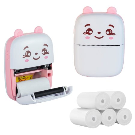 (kuva varten) EXTRALINK EPP-001 PORTABLE MINI PRINTER PINK + PAPIER TERMICZNY ZWYKÅY 5 SZT