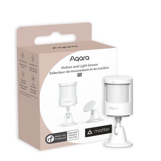 (kuva varten) Aqara Motion and Light Sensor P2 | Motion and light sensor | Thread, Bluetooth 5.0