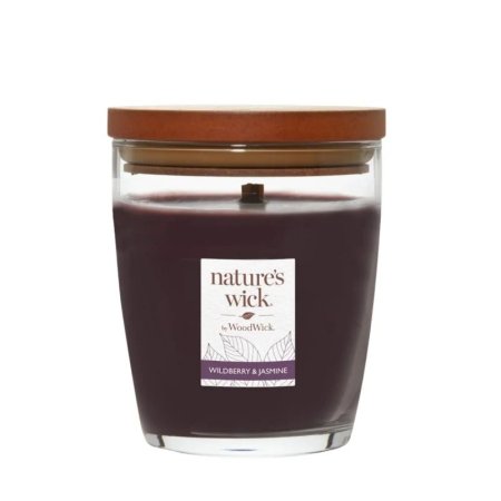 (kuva varten) ÅšWIECA ZAPACHOWA Z DREWNIANYM KNOTEM WOODWICK NW MEDIUM TUMBLER WILDBERRY & JASMINE