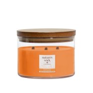 (kuva varten) ÅšWIECA ZAPACHOWA Z TRZEMA DREWNIANYMI KNOTAMI NW THREE WICK TUMBLER ORANGE PAPAYA