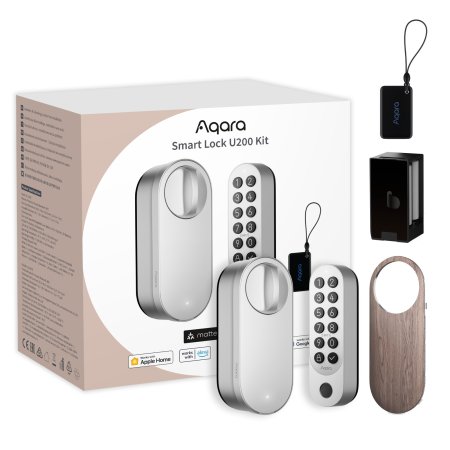 (kuva varten) Aqara Smart Lock U200 Silver | Smart door lock | HomeKit, Thread, Bluetooth 5.1, NFC