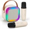 Extralink Kids Mini Karaoke LED Speaker 2x Mic White | Karaoke Set | speaker, 2x microphone, Bluetooth, AUX, SD card slot, RGB lighting Extralink Kids Mini Karaoke LED Speaker 2x Mic White | Karaoke Set | speaker, 2x microphone, Bluetooth, AUX, SD card slot, RGB lighting
