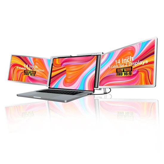 (kuva varten) EXTRALINK SMART LIFE 14\" 2-SCREEN MONITOR FOR LAPTOPS S400
