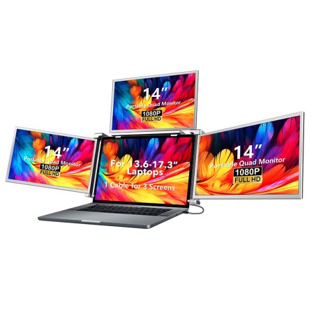(kuva varten) EXTRALINK SMART LIFE 14" 3-SCREEN MONITOR FOR LAPTOPS S680