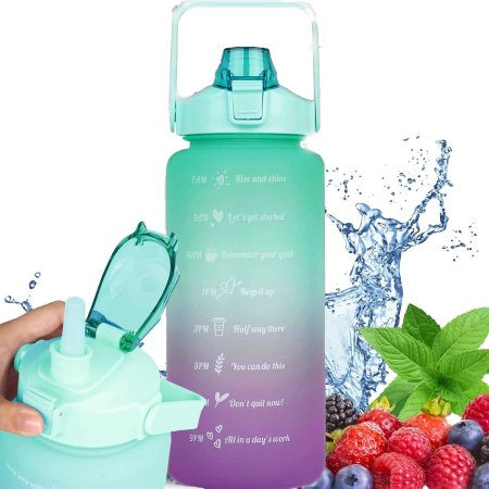 (kuva varten) Extralink | Motivational Bottle | water bottle, 2000ml, green-purple, BUT-190