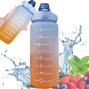 Extralink | Motivational Bottle | Water Bottle, 2000ml, Blue-Orange, BUT-993