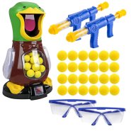 Extralink Hungry Duck | Target shooting for child | 2x gun, 24 balls, glasses