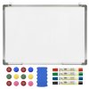 White dry-erase magnetic board 60 x 90 cm + accessories