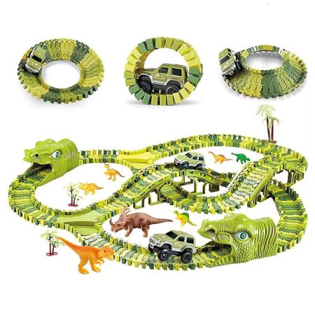 (kuva varten) EXTRALINK TOYS DUÅ»Y TOR WYÅšCIGOWY SAMOCHODOWY DINOZAUR DINO PARK PARK DINOZAURÃ“W XXL 271 EL