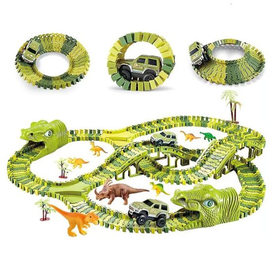 (kuva varten) EXTRALINK TOYS DUÅ»Y TOR WYÅšCIGOWY SAMOCHODOWY DINOZAUR DINO PARK PARK DINOZAURÃ“W XXL 271 EL