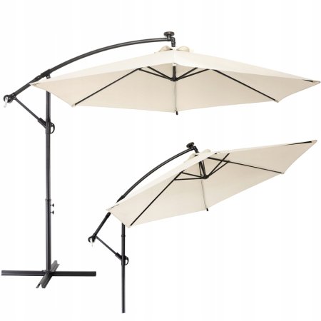 (kuva varten) Black Forest Garden Parasol, 3m Cantilever Large Beige
