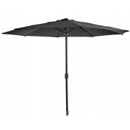 Black Forest Garden Parasol, 3m Large Folding Grafite