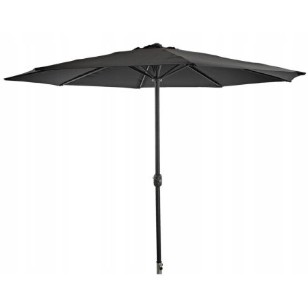 (kuva varten) Black Forest Garden Parasol, 3m Large Folding Grafite