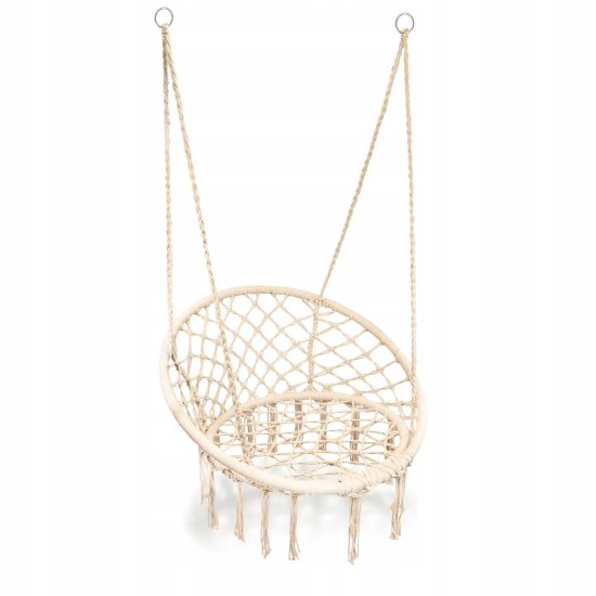 (kuva varten) Black Forest Hammock, woven hanging chair 80x60cm ecru