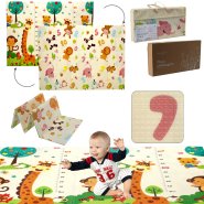 Extralink Double-Sided Educational Play Mat, 150x200 cm, Foldable Animals-Numbers + Bag
