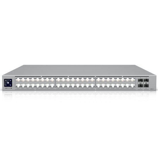 (kuva varten) Ubiquiti USW-Pro-XG-48-PoE | Switch | Etherlighting, 32x RJ45 10GbE, 16x RJ45 2.5GbE, 4x SFP28, 1080W, Layer 3