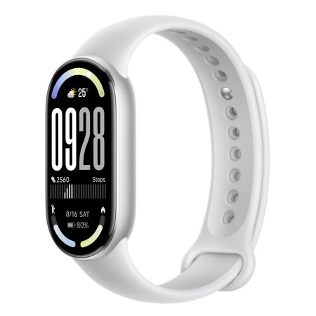 (kuva varten) Xiaomi Smart Band 10 Glacier Silver | Smartband | Bluetooth 5.4, 233 mAh, 1.72", 5 ATM, accelerometer, gyroscope, PPG sensor