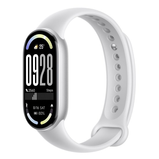 (kuva varten) Xiaomi Smart Band 10 Glacier Silver | Smartband | Bluetooth 5.4, 233 mAh, 1.72\", 5 ATM, accelerometer, gyroscope, PPG sensor