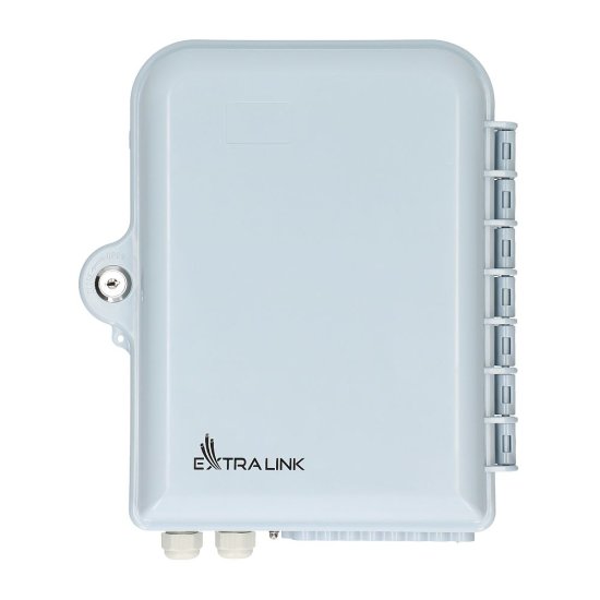 (image for) Extralink Emma | Fiber optic terminal box | 16 core, white - Click Image to Close