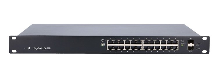 (kuva varten) Ubiquiti ES-24-250W | Switch | EdgeMAX EdgeSwitch, 24x RJ45 1000Mb/s PoE+, 2x SFP, 250W - Sulje napsauttamalla kuva