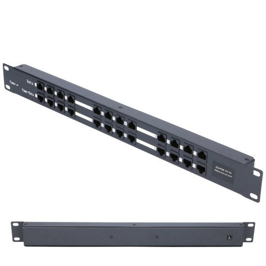 (image for) Extralink 12 Port | PoE Injector | 12x 100Mb/s RJ45, Rackmount - Click Image to Close