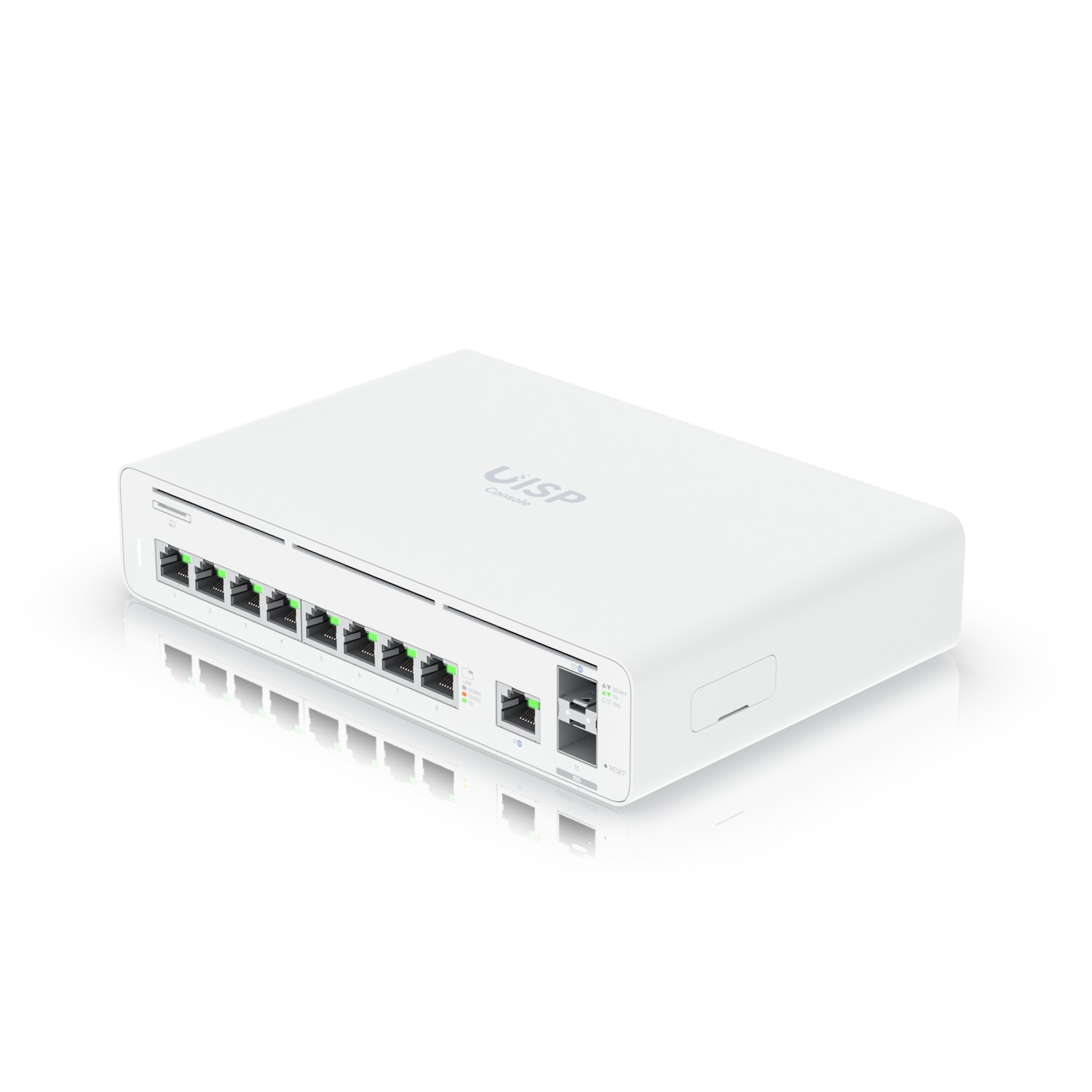Ubiquiti UISP Console EU -ohjain, kytkin/yhdyskäytävä, 2x 10G SFP+, 9x GbE RJ45 (kuva varten) Ubiquiti UISP Console EU -ohjain, kytkin/yhdyskäytävä, 2x 10G SFP+, 9x GbE RJ45