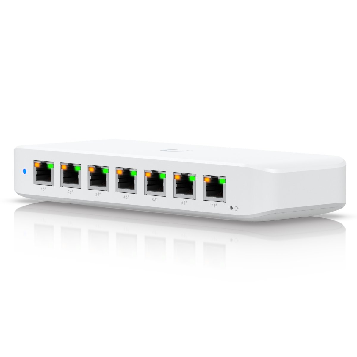 (kuva varten) Ubiquiti USW-Ultra kytkin, 8x RJ45 1000 Mb/s PoE+, PoE++ -syöttö
