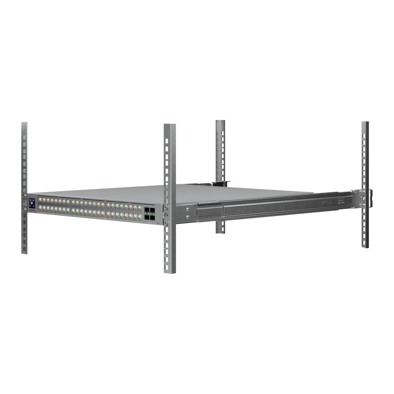 Ubiquiti ECS-48-PoE (2150W), kytkin, Etherlighting™, 16x 2,5 GbE RJ45, 32x 10 GbE RJ45, 4x SFP28, 2x QSFP28, L3, PoE+++ 5