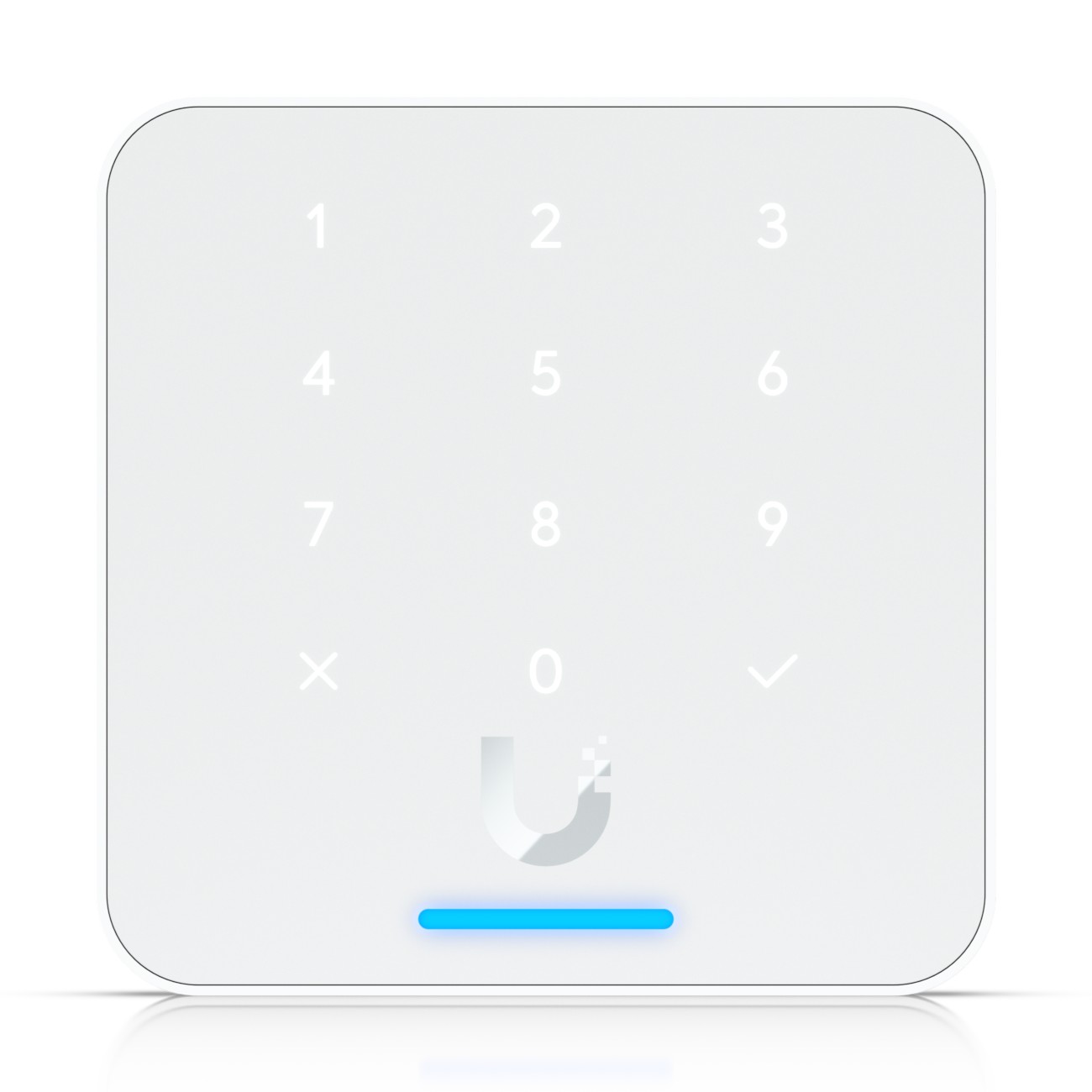 (kuva varten) UBIQUITI UA-G3-FLEX-W kompakti sisä- ja ulkokäyttöinen NFC-korttilukija näppäimistöllä, valkoinen
