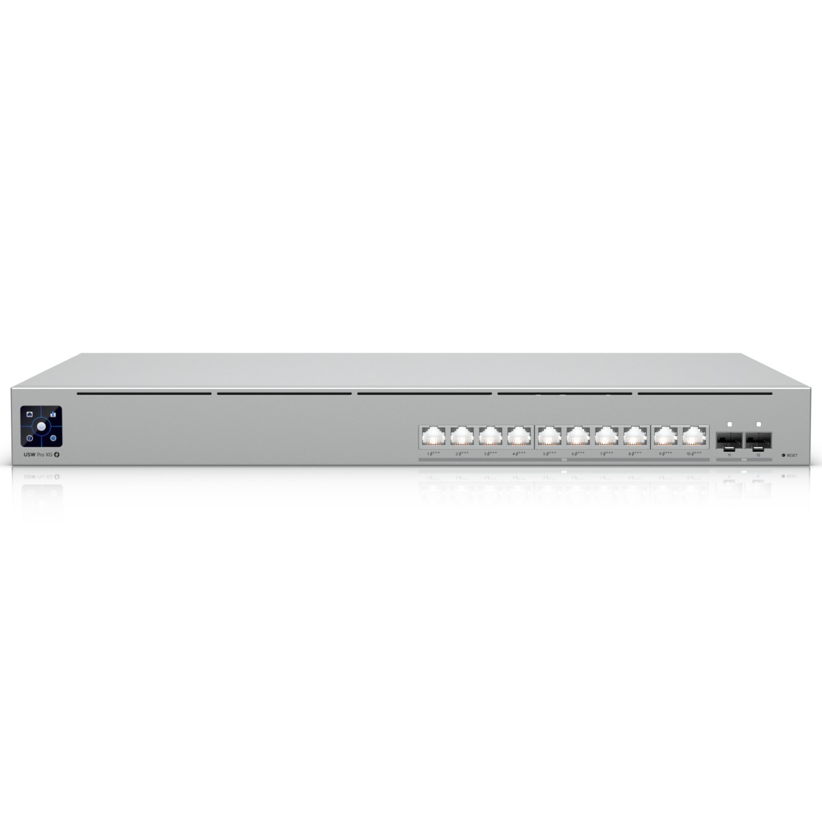 (kuva varten) Ubiquiti USW-Pro-XG-10-PoE, kytkin, Etherlighting, 10x RJ45 10GbE, 2x SFP+, 400W, Layer 3
