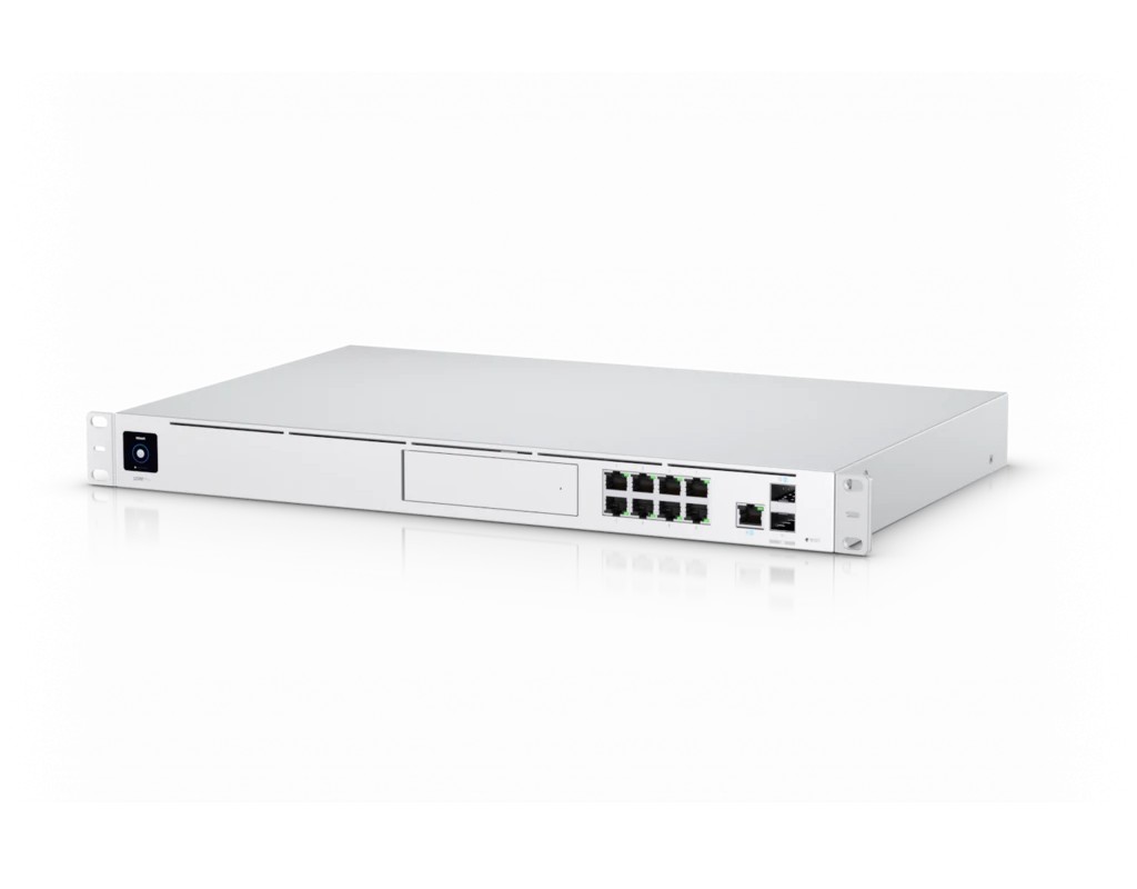 (kuva varten) Ubiquiti UDM-PRO Console, UniFi Dream Machine, 8x RJ45 1000Mb/s, 1x SFP+, 1x RJ45 1000Mb/s WAN, 1x SFP+ WAN, HDD-paikka