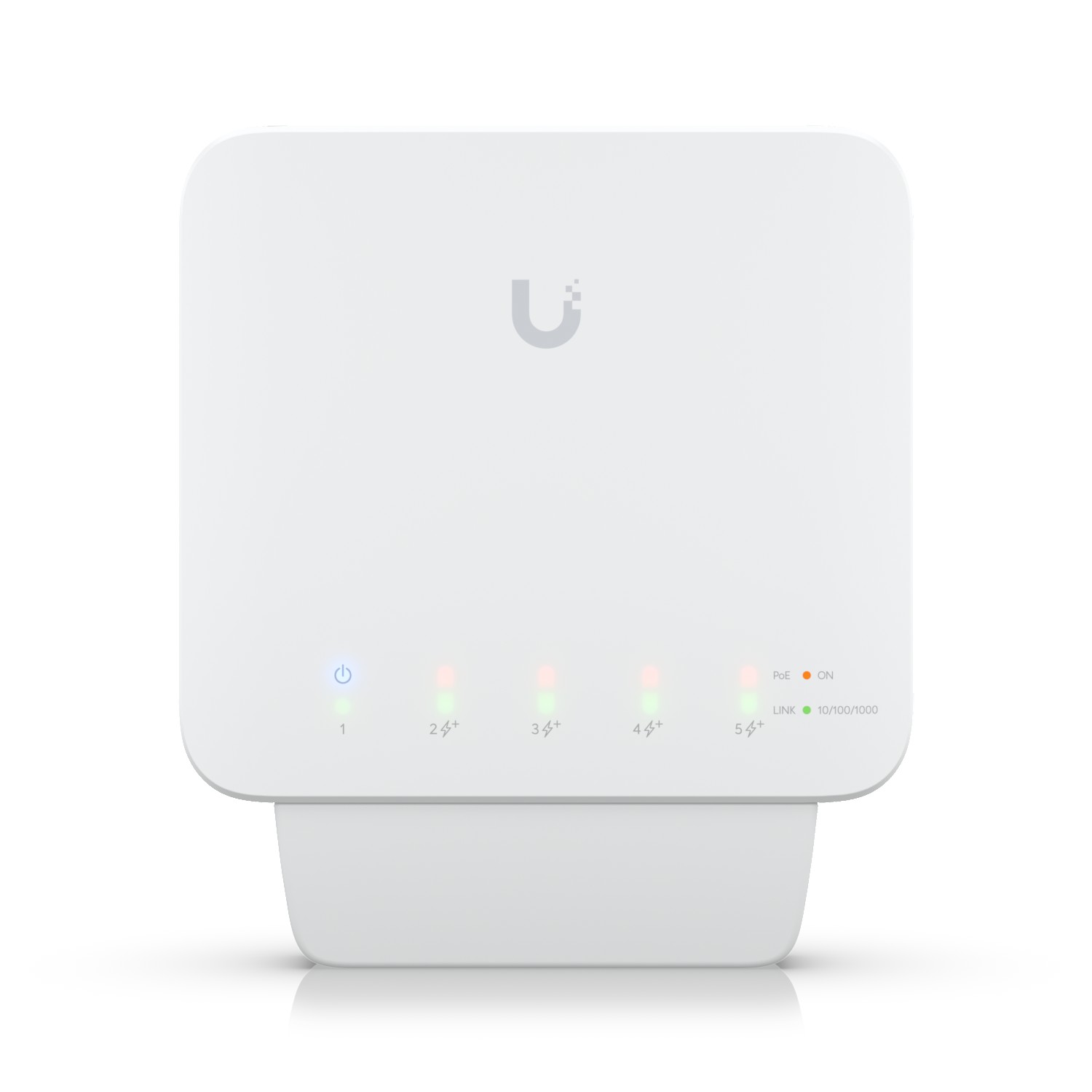 (kuva varten) Ubiquiti USW-FLEX kytkin, UniFi, 5x RJ45 1000Mb/s, 1x PoE In, 4x PoE Out, 46W