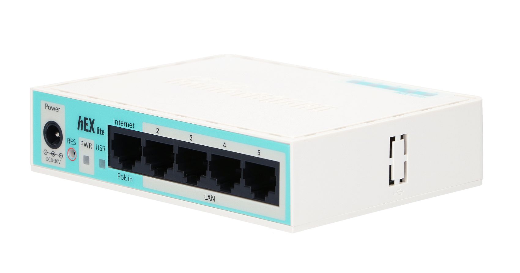 MikroTik hEX lite -reititin, RB750r2, 5x RJ45 100Mb/s 3