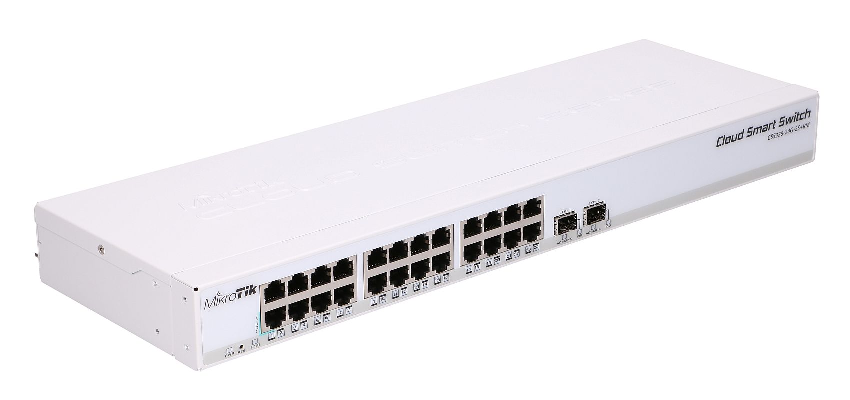 MikroTik CRS326-24G-2S+RM -kytkin, 24x RJ45 1000 Mb/s, 2x SFP+ 5
